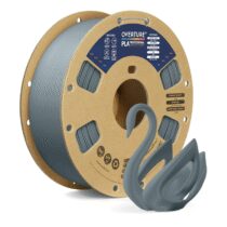 ⭕️OVERTURE PLA+ Filamento 1.75mm, Toughness Enhanced PLA Roll, Professionale PLA Tenacia, 1kg Filamento(2.2lbs), Precisione Dimensionale 99% Probabilità +/- 0.02 mm (Grigio Chiaro)