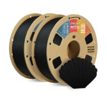 ⭕️OVERTURE Filamento Matte PLA 1.75mm, 2kg Bobina (4.4lbs) Opaco PLA Filamenti per Stampante 3D, Neatly Wound Filamento Precisione Dimensionale +/- 0.02 mm, Matte Nero 1kg*2