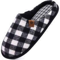 ⭕️ONCAI Pantofole da Uomo Invernali, Comoda Memory Foam Calde Scarpe da Casa in Lana Con Suola Antiscivolo Taglia 40-49 EU