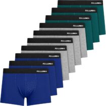 ⭕️Fulllluwaa Boxer Uomo 10 Pezzi – 95% Cotone, Elasticità, Taglia M-4XL, Lavorazione Squisita & Tessuto Morbido