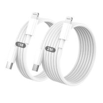 ⭕️Cavo For IPhone USB C Lightning,Cavo Di Ricarica Rapida,2 Pezzi 1m+2m Cavetto USB C Lightning For IPhone 14/Pro/Max/13/13Pro/Max/12/Pro/Max/Mini/11/Pro/Max/Se/Xs Max/Xs/Xr/X/8/Plus/7/Plus/6/Plus/Ipad