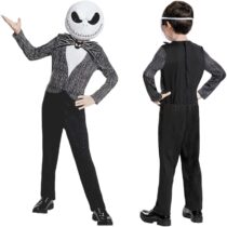 ⭕️Disney - Costume ufficiale da Jack Skellington di Nightmare Before Christmas, per bambini, con maschera, costume per Halloween per bambini