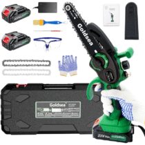 ⭕️Mini Motosega a Batteria 2 Batteria 21V 900W Motosega a Batteria per Potatura con Oliatore Automatico, 6 Pollici Goldsea Sega a Batteria per Potatura per il Giardinaggio Potatura Albero Taglio del