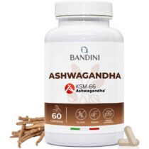 ⭕️Bandini® Ashwagandha KSM-66® 100% Vegan (60 Capsule) - Qualità Premium KSM Pura - Integratore Naturale da Polvere Withania Somnifera (Ginseng Indiano) - Rimedio Ayurvedico per Stress, Mente e Sonno