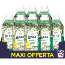 ⭕️Lenor Ammorbidente Concentrato Essenze d’Italia,216 Lavaggi (27x8), Amalfi, Note Di Limone e Mughetto, Profumo autentico di lunga durata
