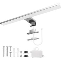 ⭕️Aourow Lampada Specchio Bagno 10W, 40CM 820LM LED, Bianco Freddo 6500K, Resistente All'acqua IP44, Classe II per Armadietto a Specchio