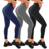 ⭕️Walifrey Leggings da Donna, a Vita Alta, Tessuto Opaco, per Sport, Palestra, Yoga
