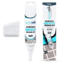 ⭕️PentaUSA Riparazione Fughe Piastrelle - Tubetto Riempitivo Ripara e Rinnova, Malta per Piastrelle, Kit Riparazione Fughe ad Asciugatura Rapida con Raschietto, Stucco con formula inodore (Bianco 250gr)