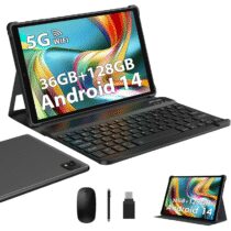 ⭕️LEVIRTU Tablet 10 Pollici Android 14, 36GB RAM 128GB ROM,(1TB TF), Octa-Core,2.0Ghz 5G WiFi,1920x1200 Incell,8000mAh,13MP+8MP,BT5.0/GPS 2 in 1 Tablet con Tastiera Mouse, Nero