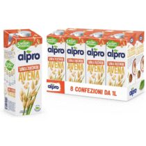 ⭕️ALPRO SENZA ZUCCHERI, Bevanda all'AVENA, 100% vegetale con vitamine B2, B12 e D2 (8 confezioni x 1 Litro)