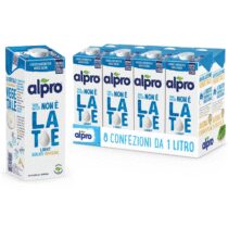 ⭕️ALPRO, QUESTO NON È LATTE - Bevanda all' AVENA, Light, 100% Vegetale, Gusto Latte (8 confezioni x 1 Litro)