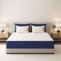⭕️PurrJoys Materasso Matrimoniale 135x190x25cm, Memory Foam e Molle Insacchettate, Rigidità Media, Traspirante, Isolamento del Movimento, Certificato CertiPUR-US® e Oeko-TEX®, Senza Fibra di Vetro