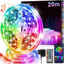 ⭕️Striscia LED, 20M RGB Luci Camera da Letto, Bluetooth APP Controllato Multicolor Strisce LED, Fancy Led Strip LED Musica Sincronizza per Decorare Scale, Festa, Cucina Casa, Gaming Room