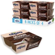⭕️ALPRO DESSERT 100% Vegetale al gusto CIOCCOLATO FONDENTE, morbido e goloso (6 confezioni da 4x125 g), Crema