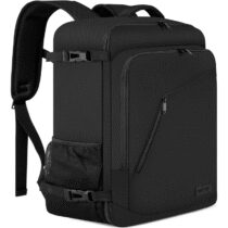 ⭕️WENIG Bagaglio a Mano 55x40x20 Zaino da Viaggio Aereo Borse da Cabina 55x40x20 Zaino Porta PC 17.3 pollici con Caricatore USB per Scuola Trekking Lavoro Casual Daypack 44L Nero