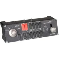 ⭕️Logitech G Saitek Flight Switch Panel, Controller Interruttori di Simulazione Pofessionale Pannello di Volo, Indicatori LED, Selettore Magnetico 5 Posizioni, Controllo Realistico Carrello, PC - Nero