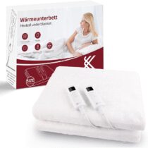⭕REDKEY Scaldaletto Elettrica Matrimoniale,170x150 cm Sottocoperta,7 Temperature,Coperta Termica con Spegnimento Automatico,Termoforo,Lavabile