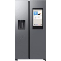 ⭕️Samsung Frigorifero Side by Side Family Hub RS90F67BET/EF con Dispenser Acqua/Ghiaccio, Wifi con AI Energy Mode, Smart Cooling, SpaceMax, 614 L, LxAxP: 91,2 x 178,4 x 72,6 cm, Metal Inox