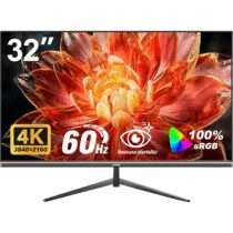 ⭕️Gawfolk Monitor per computer 32 pollici 4K UHD, schermo ultra chiaro (3840×2160p), 100% sRGB, angolo di visione di 178 °, HDMI, porta display, compatibile con montaggio a parete 100 * 100 mm - nero