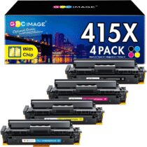 ⭕️GPC Image 415X Toner Con Chip Compatibile per HP 415X 415A per Color LaserJet Pro MFP M479fdw M479dw M479dn M479 M454dw M454dn W2030X W2031X W2032X W2033X W2030A (Nero Ciano Giallo Magenta, 4-Pack)