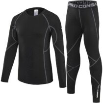⭕️Leeboom Intimo Termico Bambini Traspirante Maglia Termica Bambino Asciugatura Rapida Intimo Funzionale Set da Bambina e Bambino per Running, Sport Invernali