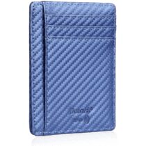 ⭕️Bronzi® Portafoglio Uomo Slim Piccolo | Portacarte Uomo Donna Portatessere Porta Carte Di Credito | Portafogli Mini Protezione RFID con Portamonete | Box Regalo - Brand Italiano