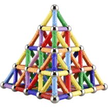 ⭕️Ocensmice 160 pezzi puzzle blocchi magnetici giocattoli, costruzione di magnete Kit di costruzione educativi per bambini che giocano gioco impilabile con mattoni e bastoncini magnetici