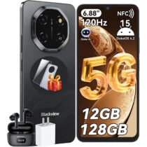 ⭕️Blackview Shark 6 Smartphone 5G, Telefono Cellulare 6.88'' HD 120Hz, Android 15, Unisoc T8100, 12GB+128GB/2TB TF, 5000mAh, 16MP+8MP, 5G Dual SIM/OTG/NFC/Face ID/Fingerprint