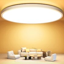 ⭕️OUILA Plafoniera LED Soffitto 24W, Ø30CM 3000K Lampadario 2400LM Moderna Rotonda da Bagno IP44 Impermeabile per Camera da Letto, Cucina, Balcone, Ufficio, Soggiorno