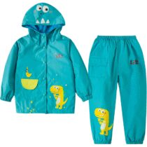 ⭕️LZH Boys Raincoat Bambini Bambini impermeabili Girls con cappuccio, Pantaloni Giacca Vestito leggero 2 pezzi Set