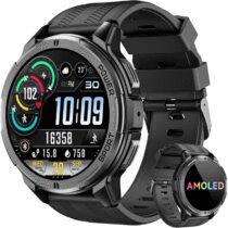 ⭕️OUKITEL Smartwatch Uomo,Orologio Militare Smart Watch con Chiamate Vocale,1.43 AMOLED Screen 24/7 Sonno Cardiofrequenzimetro,100+ Sportive Fitness Tracker per iOS Android
