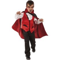 ⭕️Rubies Costume del Conte Dracula per bambino, Abito con camicia bianca, gilet, mantello e pantaloni, Rubies ufficiale per Halloween, carnevale e compleanno
