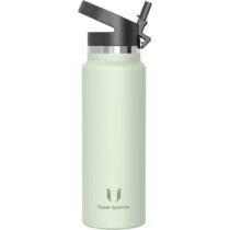 ⭕️Super Sparrow Borraccia Termica - 500ml, 750ml, 1000ml, 1.2L, 1.5L- SwivelSip Inox Bottiglia - Senza BPA Borracce Termiche, Borraccia Ergonomica per Bambini, Sportiva, Bici, Campeggio, Palestra