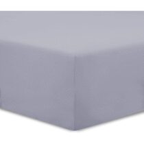 ⭕️VISION Lenzuolo con angoli matrimoniale, 2 persone, 140 x 190cm con altezza da 25cm, Grigio, 100% Cotone