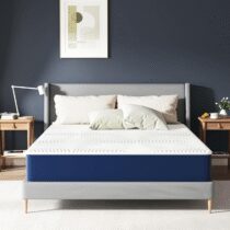 ⭕️Matoresu Materasso da 140 x 190 x 25 cm, con 7 zone di durezza H3, in schiuma fredda, offre sollievo alla schiena, con coprimaterasso in tessuto rimovibile
