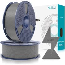 ⭕️SUNLU Filamento PLA Alta Velocità 1.75mm, Filamento PLA per Stampanti 3D Rapide 50-600mm/s, Progettato per Stampa 3D Rapida, Precisione Dimensionale +/- 0.02mm, Bobina 2kg Grigio+Grigio