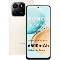 ⭕️HONOR 400 Smart 4G Smartphone Dual SIM NFC Android 15, 6+128GB, 108MP+2MP con Pulsante AI Telefono, 6500mAh Dual Cell Batteria, 6.77 Pollici 120 Hz Comfort Display, 5 stelle SGS&IP65, Desert Gold