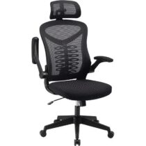 ⭕️Magic Life Sedia da ufficio Bracciolo ribaltabile a 90° Sedia ergonomica per computer Supporto lombare Regolabile in altezza Dondolo girevole a 360° (135 x 65cm)