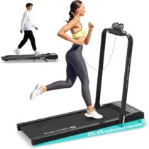 ⭕️Mobvoi Home Tapis Roulant AI Intelligente 3 in 1 per casa e ufficio Supporto per Tapis Roulant per Tazza Telefono Laptop Ampia Area di Corsa Display a LED TicSports Zwift Kinomap APP 12km/h 120kg
