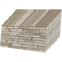 ⭕️IZODEKOR Pannelli Murali 3D Effetto Pietra in Polistirolo - Ideali per cucina, bagno, balcone, camera da letto, soggiorno e terrazza | Cream Dream (10 pannelli)