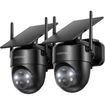 ⭕️COOAU 2K Telecamera Wi-Fi Esterno Senza Fili,Videocamera Sorveglianza Esterno con Batteria,Ricaricabile a Bassa Luminosità, Facile da Installare,Visione Notturna a Colori,Rilevamento PIR,360° PTZ