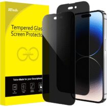 ⭕️JETech Privacy Pellicola Protettiva Copertura Totale per iPhone 14 Pro Max 6,7 Pollici, Completa Vetro Temperato Film Anti-Spy, Compatibile con Cover, Pacco da 2