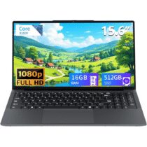 ⭕️Tunhail PC Portatile 15.6 Pollici, Win 11 Notebook, Core Fino a 3.4GHz, Computer Portatile 16GB RAM 512GB SSD, Laptop IPS FHD 1920x1080, WiFi 5, Mini HDMI, USB-3.0, Type-C,Adatto a studenti e lavoro