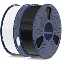⭕️SUNLU Filamento PLA+ 1.75mm 2KG, Filamento per Stampante 3D PLA Plus, Filamento PLAPlus Resistente, Precisione Dimensionale +/- 0.02mm, Bobina da 1kg (2.2 Libbre), Nero+Bianco